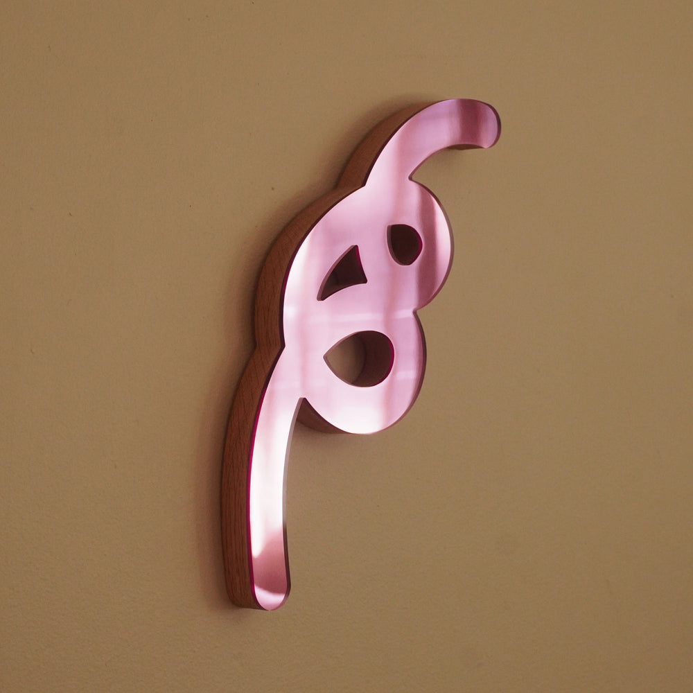 Pink 2 Scribble Sculpture Mirror