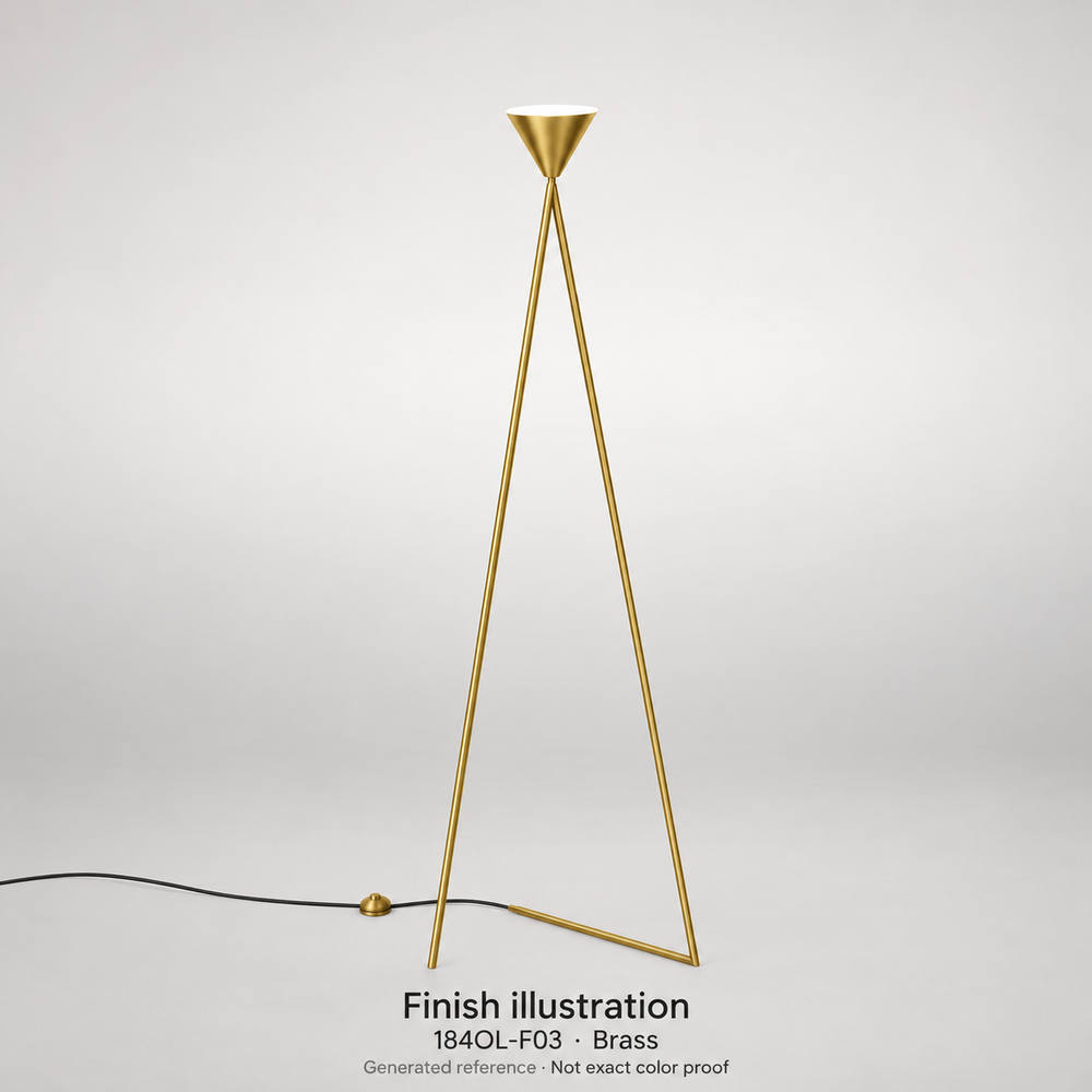 Finish illustration — Atelier Areti 184OL-F03, Brass. Generated reference based on exact-model manufacturer image; not a manufacturer photograph or exact color proof.