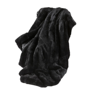 Prado Throw Blanket in Black - Cara Woodhouse