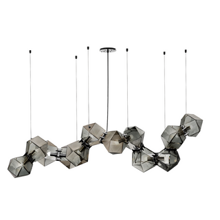 Welles Glass Long Chandelier 12