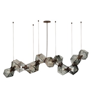 Welles Glass Long Chandelier 12