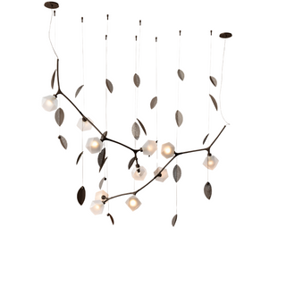 Welles Large Chandelier by Michelle Gerson Satin Bronze - Cara Woodhouse