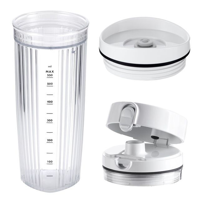 Enfinigy Personal Blender Jar With Drinking Lid And Vacuum - White