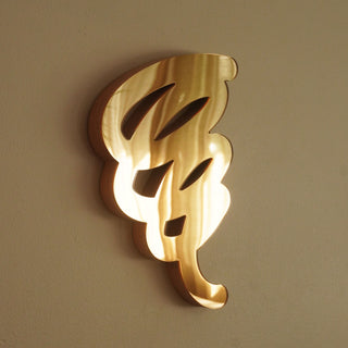 Gold 5 Scribble Sculpture Mirror