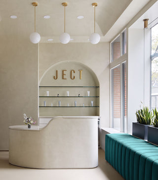 JECT FLAGSHIP Front Desk - Cara Woodhouse Interiors