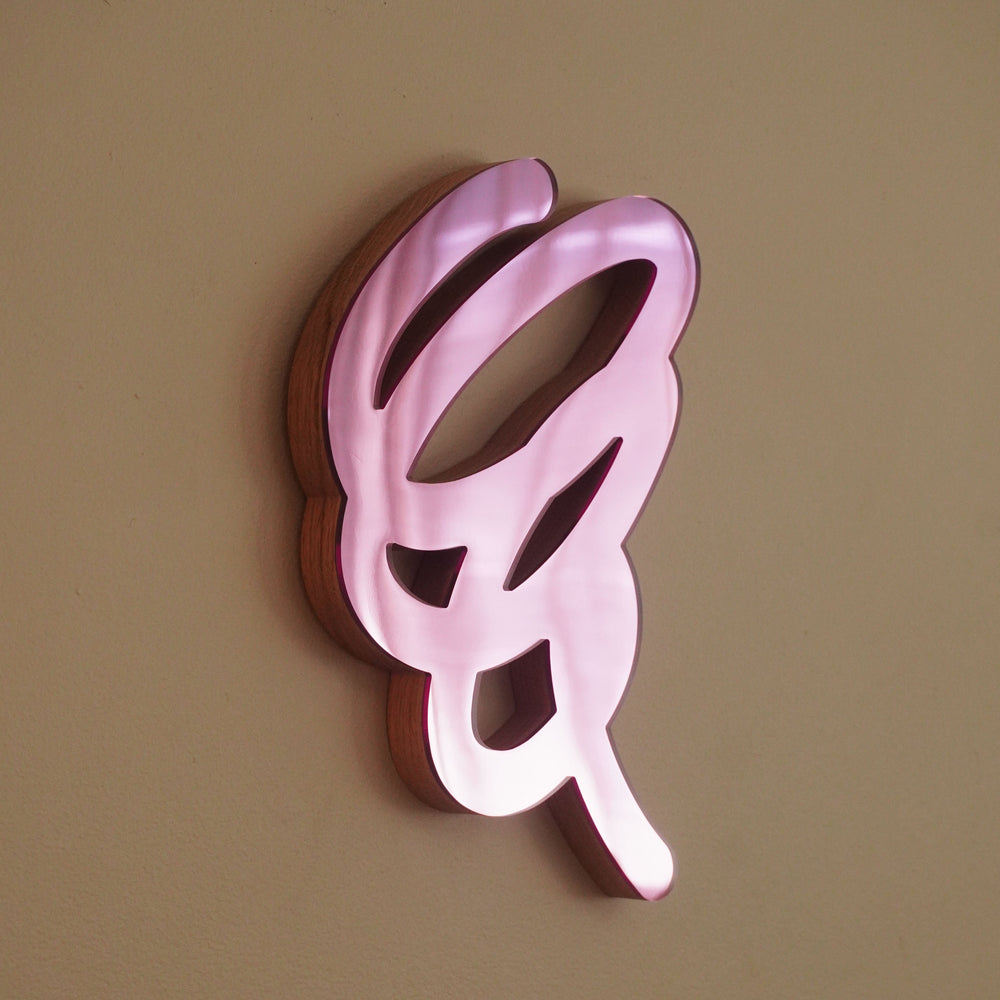 Pink 6 Scribble Sculpture Mirror