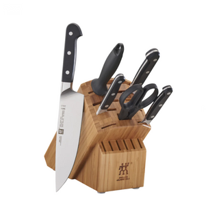 7-pc, Knife block set, bamboo