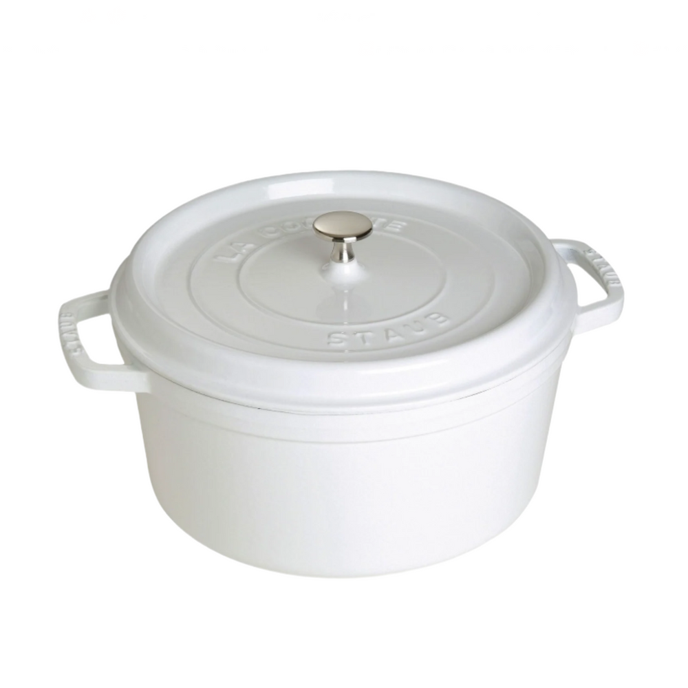 Cast Iron Round 7 Qt, Cocette, Pure White