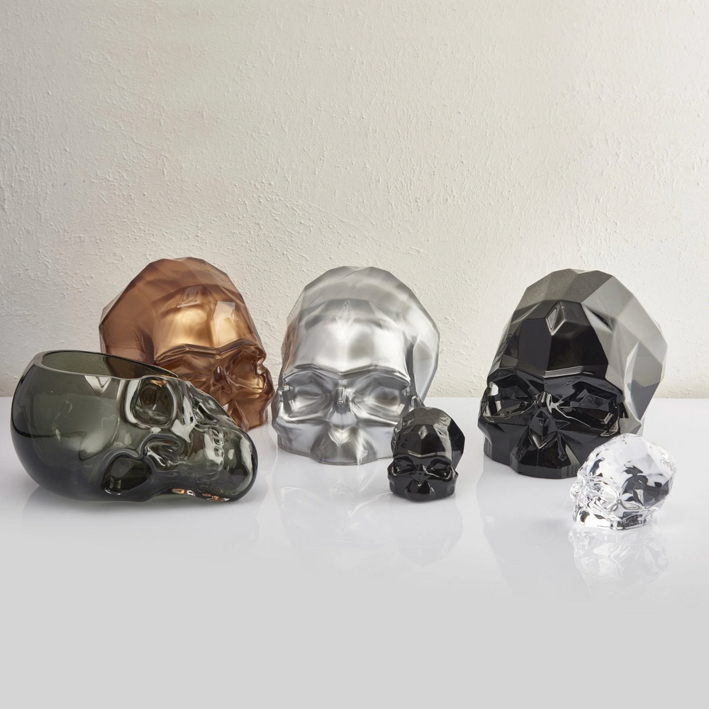 Memento Mori Faceted Skull Clear Large