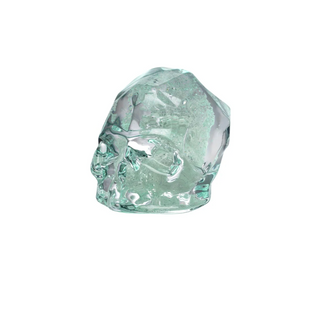 Memento Mori Faceted Skull Luminous Green Small