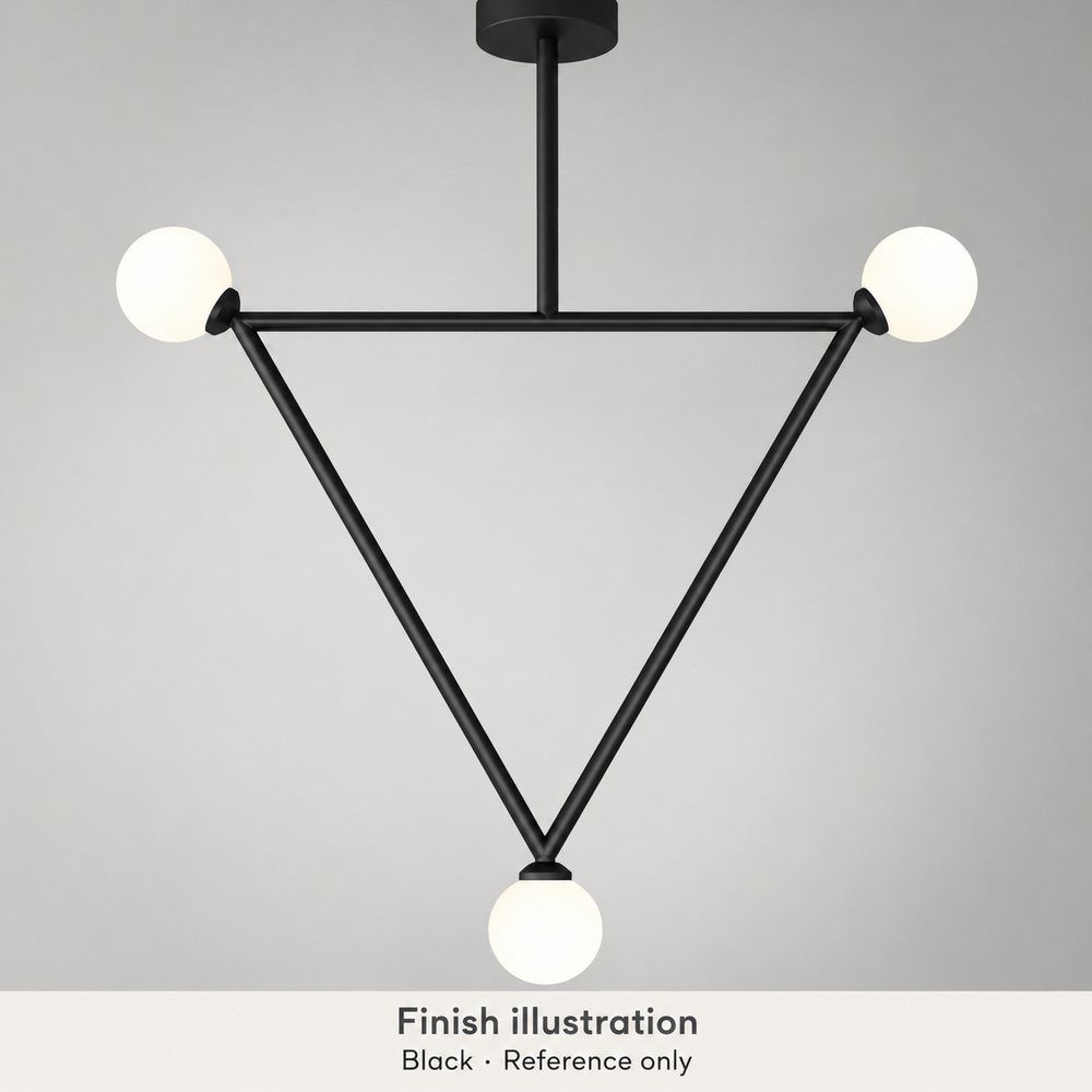 Generated finish illustration: Atelier Areti 316OL-P03-ME01 — Black. Reference only, not an authentic manufacturer photograph or exact color or material-pattern proof.