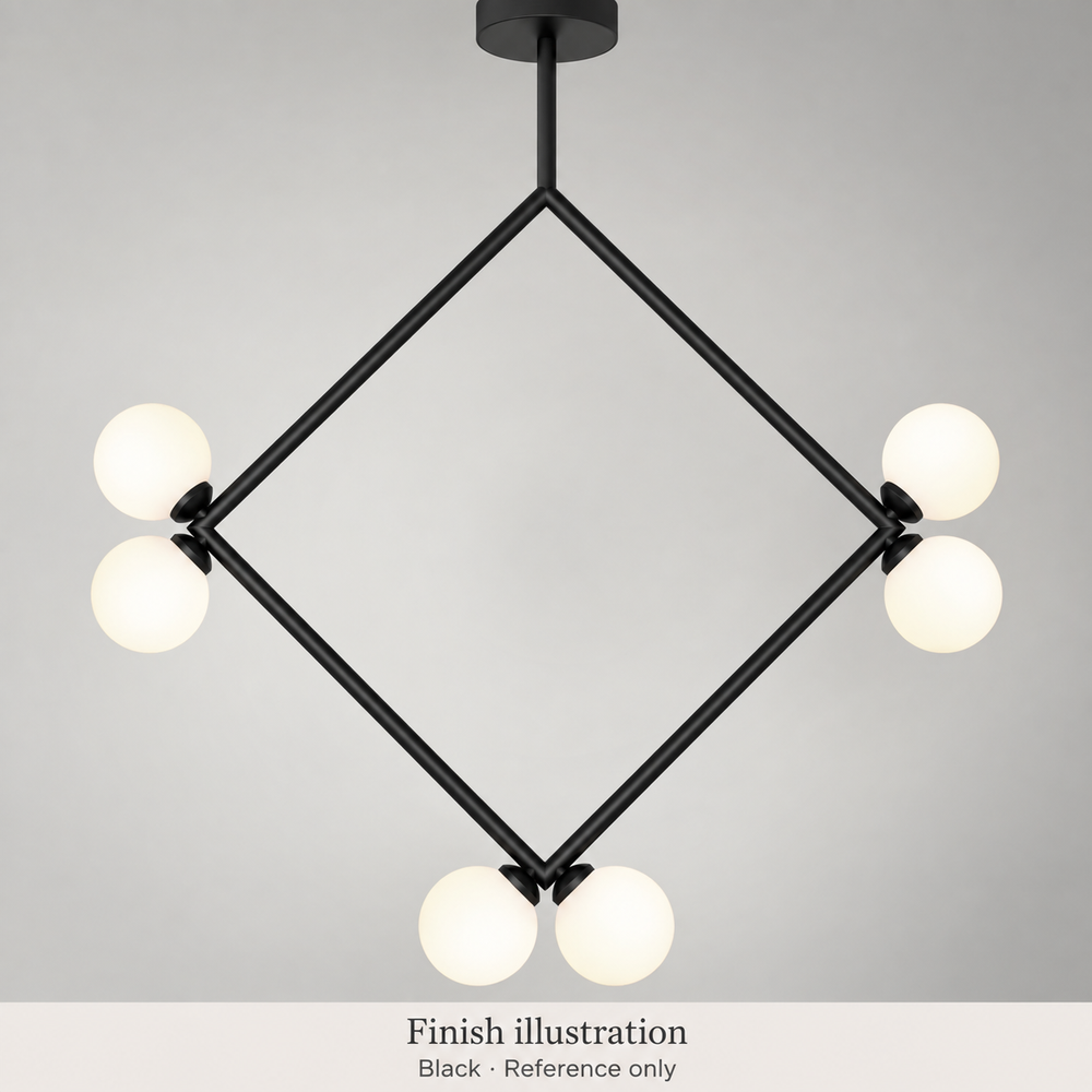 Generated finish illustration: Atelier Areti 316OL-P06-ME01 — Black. Reference only, not an authentic manufacturer photograph or exact color or material-pattern proof.