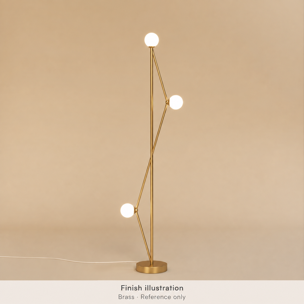 Generated finish illustration: Atelier Areti 576OL-F01-BR01 — Brass. Reference only, not an authentic manufacturer photograph or exact color or material-pattern proof.