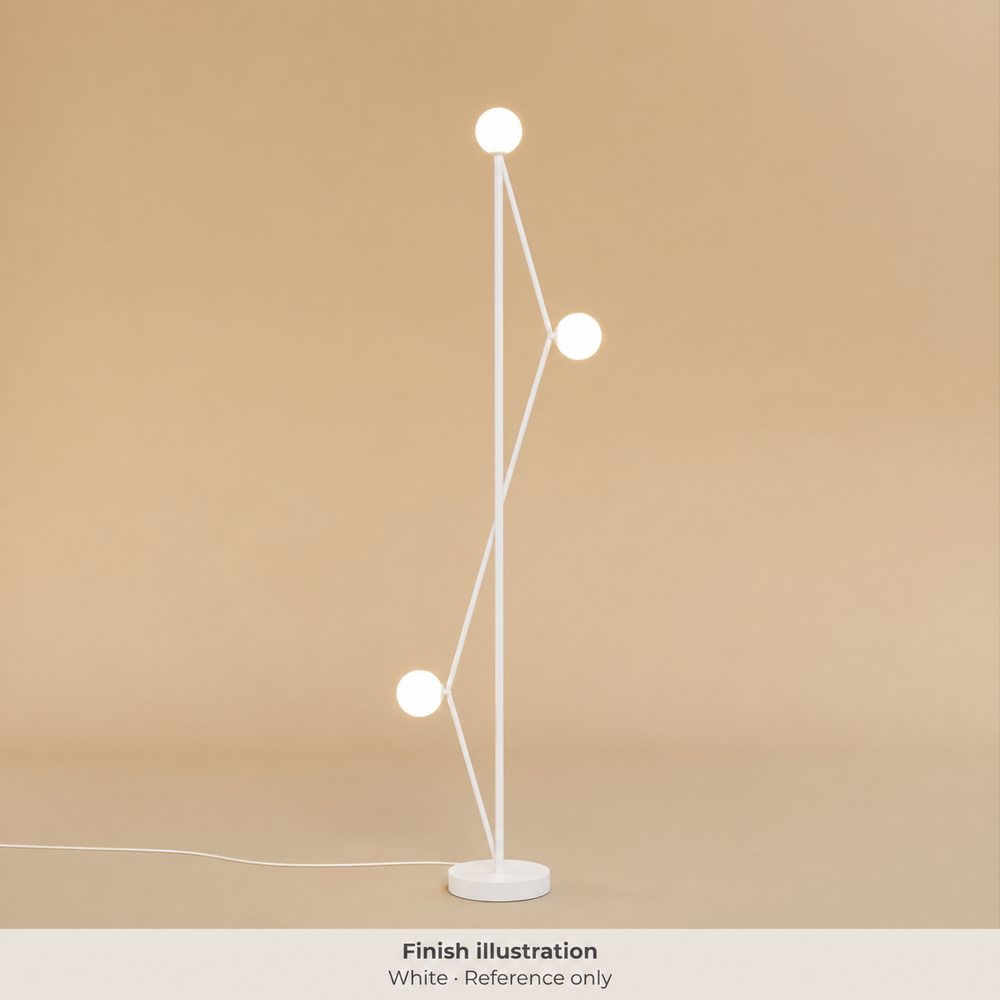 Generated finish illustration: Atelier Areti 576OL-F01-ME02 — White. Reference only, not an authentic manufacturer photograph or exact color or material-pattern proof.