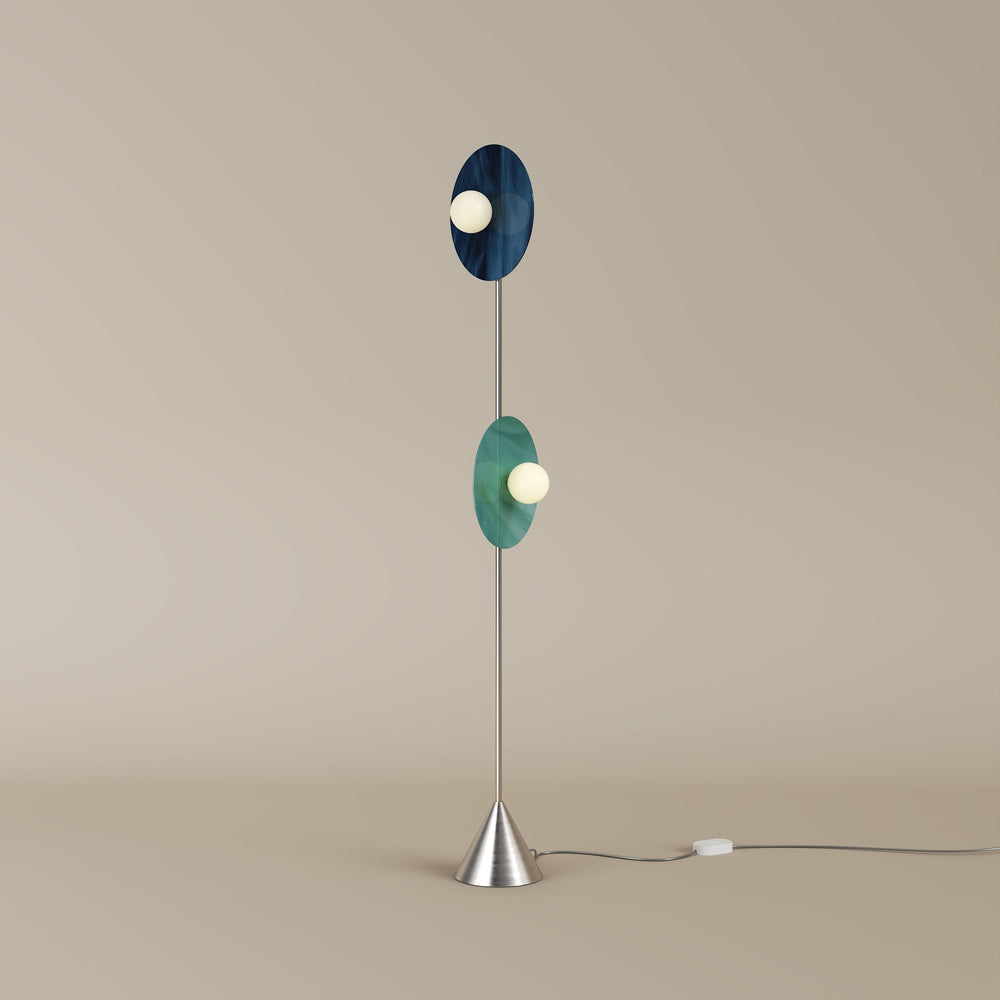 Atelier Areti Disc and Sphere Glass Floor Light F01