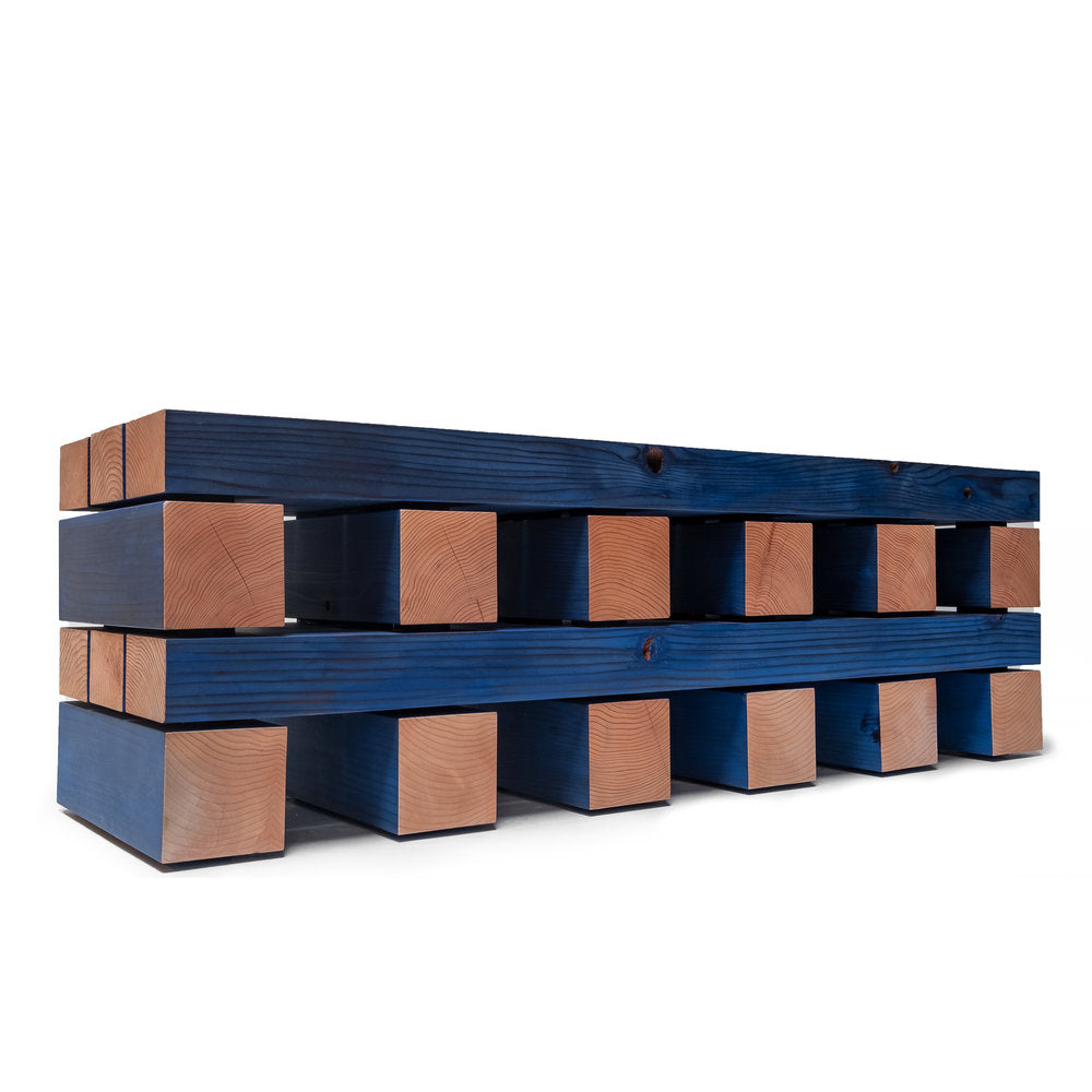 Stacked Bench in Blue - Cara Woodhouse