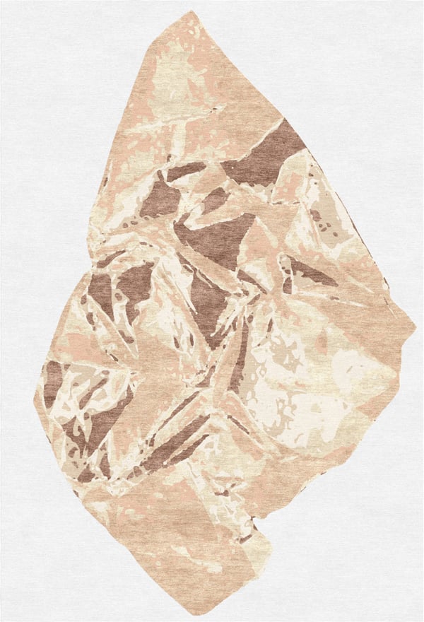 Crinkled Blush rug by Cara Woodhouse x Rug Art
