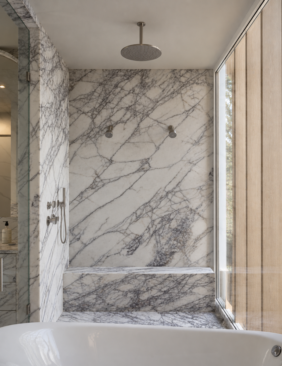 San Diego Ocean Front — Primary bathroom shower and tub