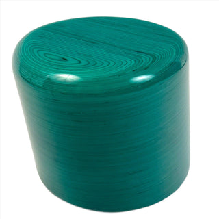 Glossy Stack Stool in Teal - Cara Woodhouse