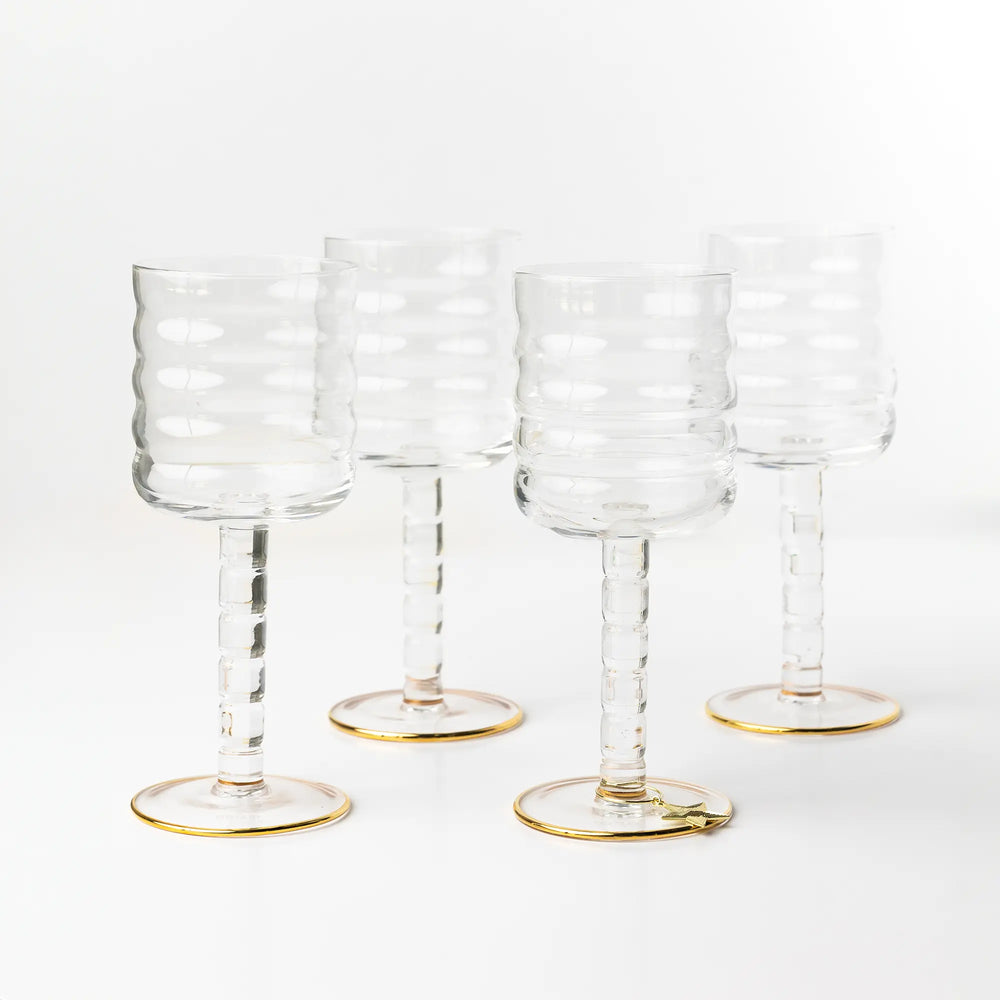 Fluted Wine Glass