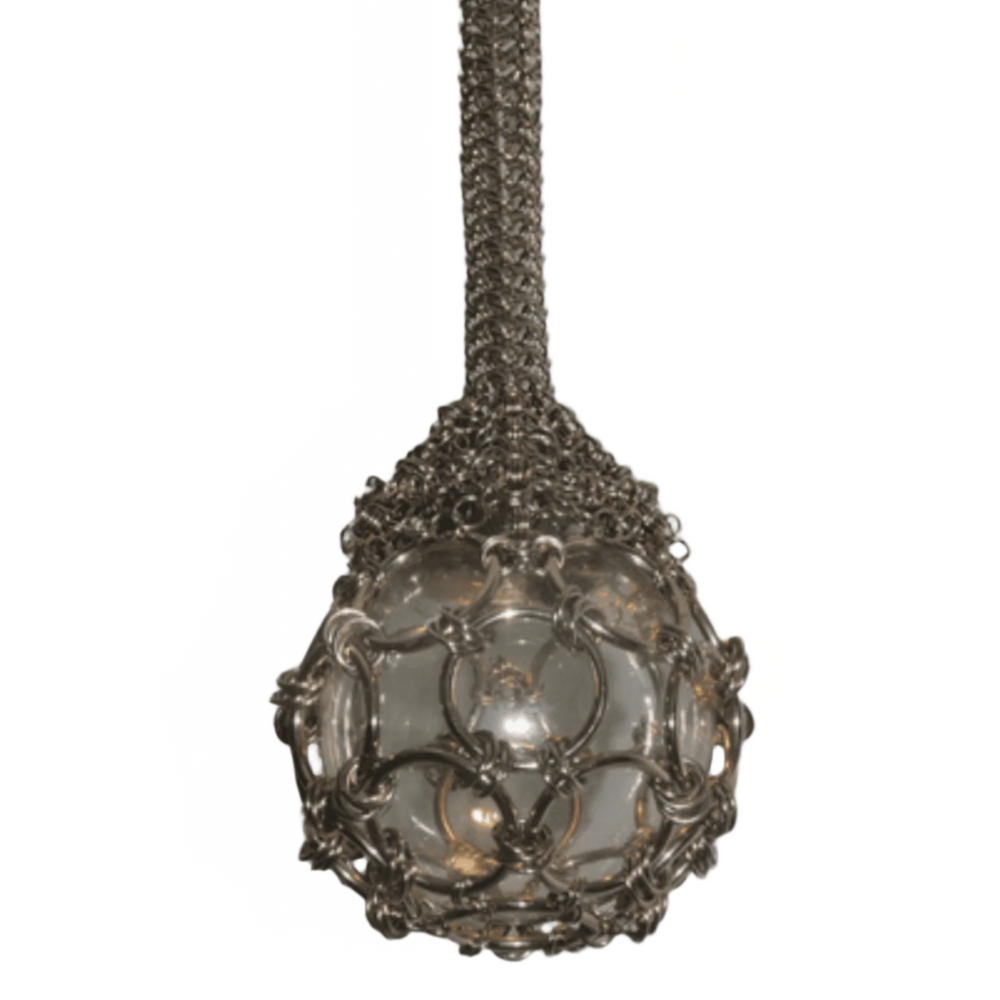 Single-Pendant Chainmail Droplet Chandelier - CARA WOODHOUSE