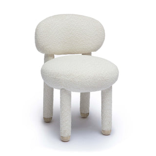 TOV Furniture Manu Performance Fabric Side Chair in Off-White Bouclé